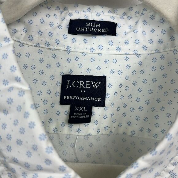 J. Crew Factory bw397 Slim Untucked Flex Performance Casual Shirt For Men NWT si - Picture 7 of 16